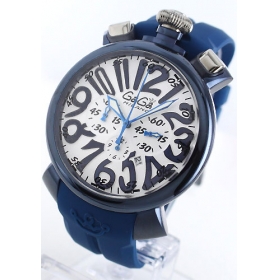 ガガミラノ クロノ48mm ラバー ブルー/ メンズ 5050.8 コピー 時計