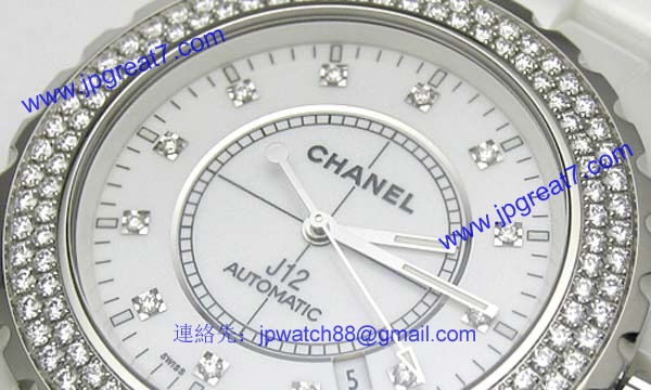偽物CHANELシャネル時計 スーパーコピーJ12 オートマティック ベゼルダイア H2013