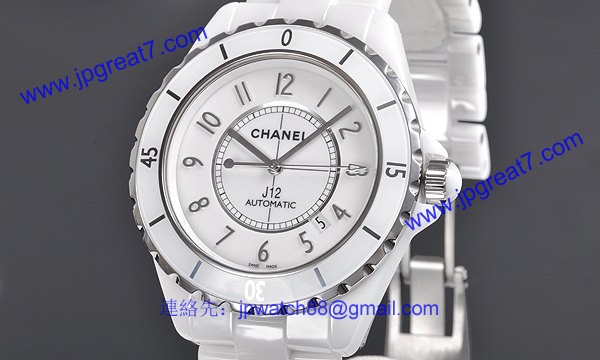 シャネル時計 CHANEL偽物 スーパーコピー 自動巻きセラミック タイプ メンズ ホワイト J12 42 H2981