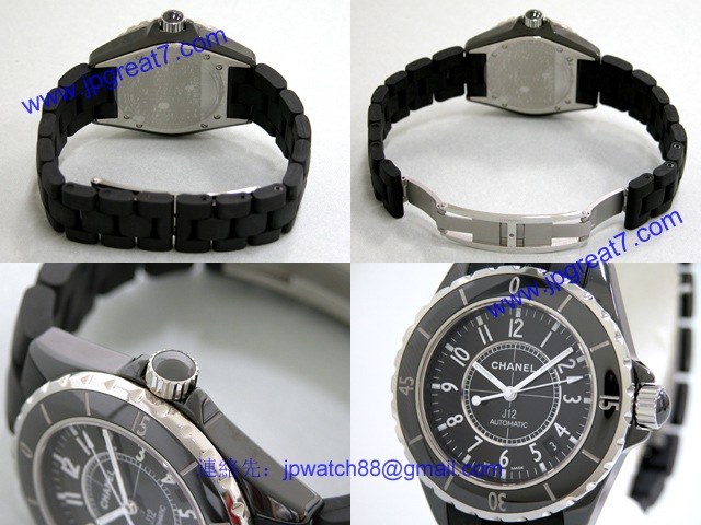 シャネル CHANEL時計 J12 38mm　ブラックラバーブレス ブラック H0684