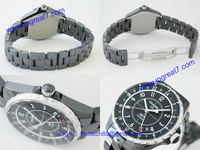 シャネル CHANEL時計 J12 38mm　GMT　ブラックセラミック ブラック H3102