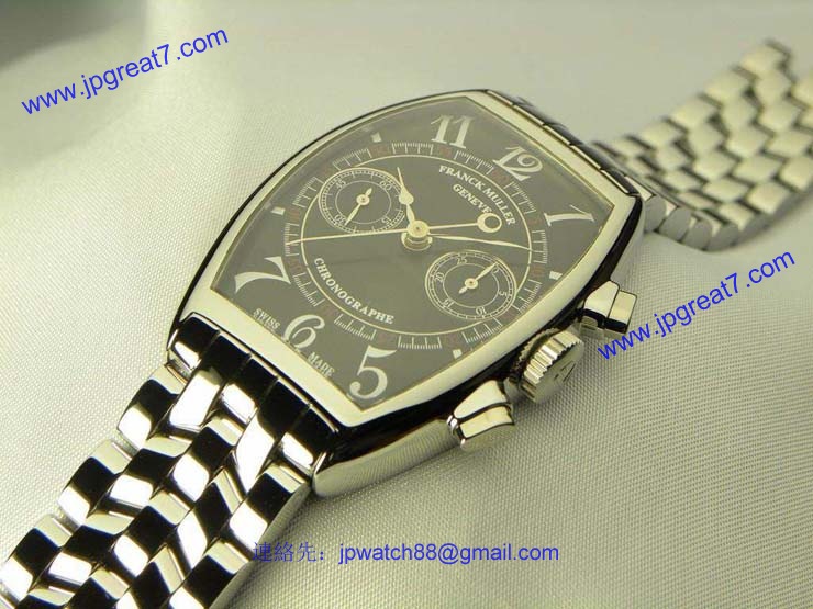 腕時計 コピー FRANCK MULLER フランクミュラー トノウカーベックス 2カウンタークロノグラフ 5850CC OAC Black