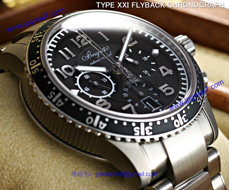 Breguetコピー ブレゲ 時計激安 タイプ21フ ライバッククロノグラフ チタン 3810TI/H2/TZ9